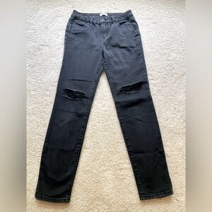 Distressed Black Jeans, Girls, size 12
